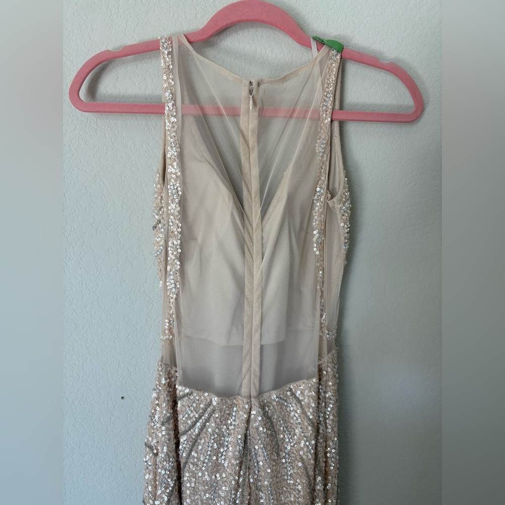Adrianna Papell-Adrian Maddox Collection Sequin Tan Gown - Picture 8 of 13